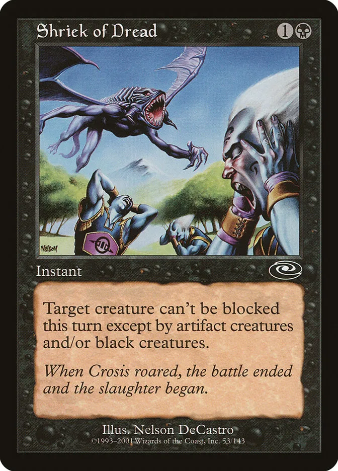2001 Planeshift Shriek of Dread common #53 common card image