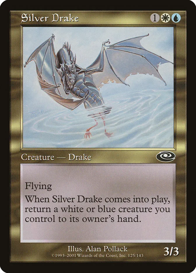 2001 Planeshift Silver Drake common #125 common card image
