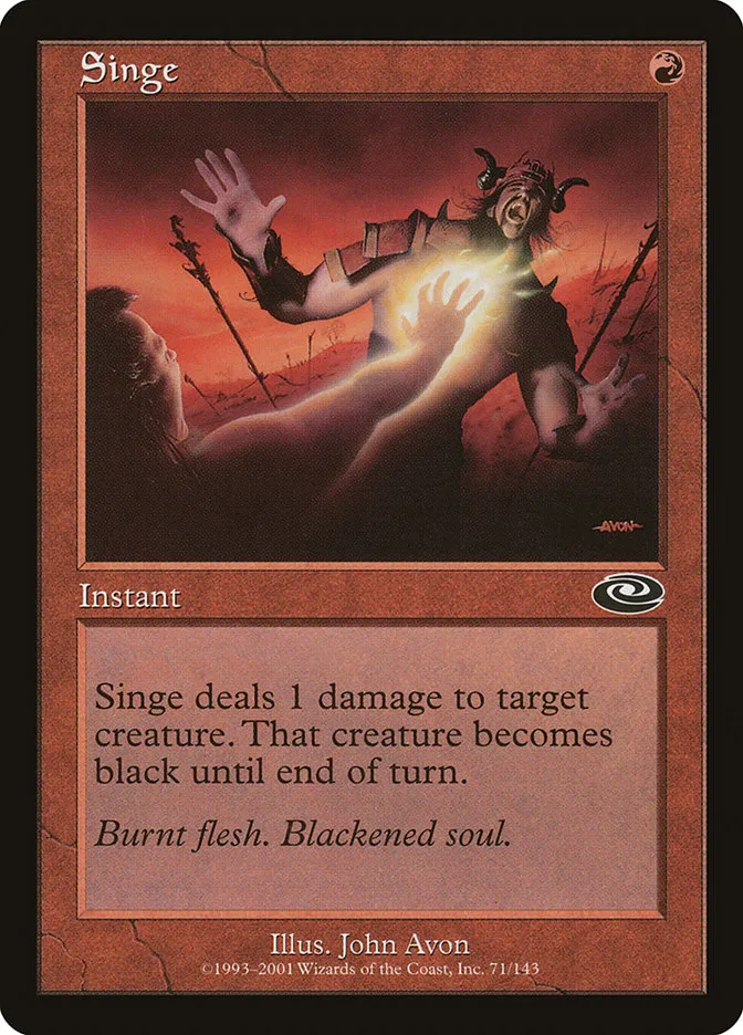 2001 Planeshift Singe common #71 common card image