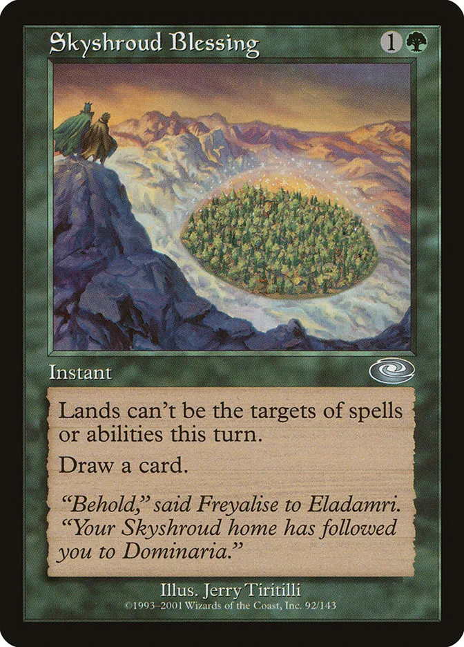 2001 Planeshift Skyshroud Blessing uncommon #92 uncommon card image