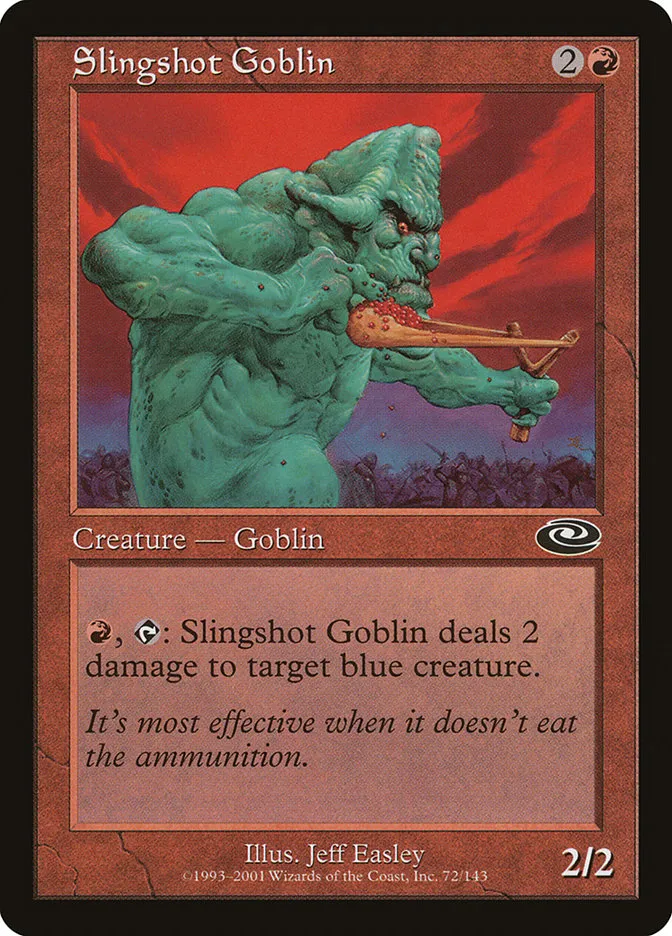 2001 Planeshift Slingshot Goblin common #72 common card image