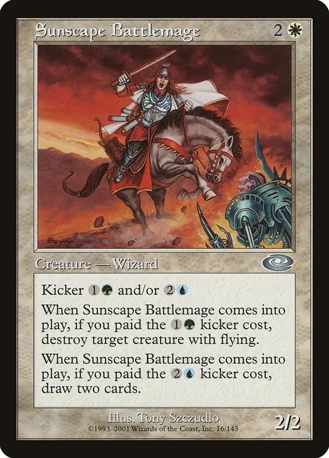 2001 Planeshift Sunscape Battlemage uncommon #16 uncommon card image