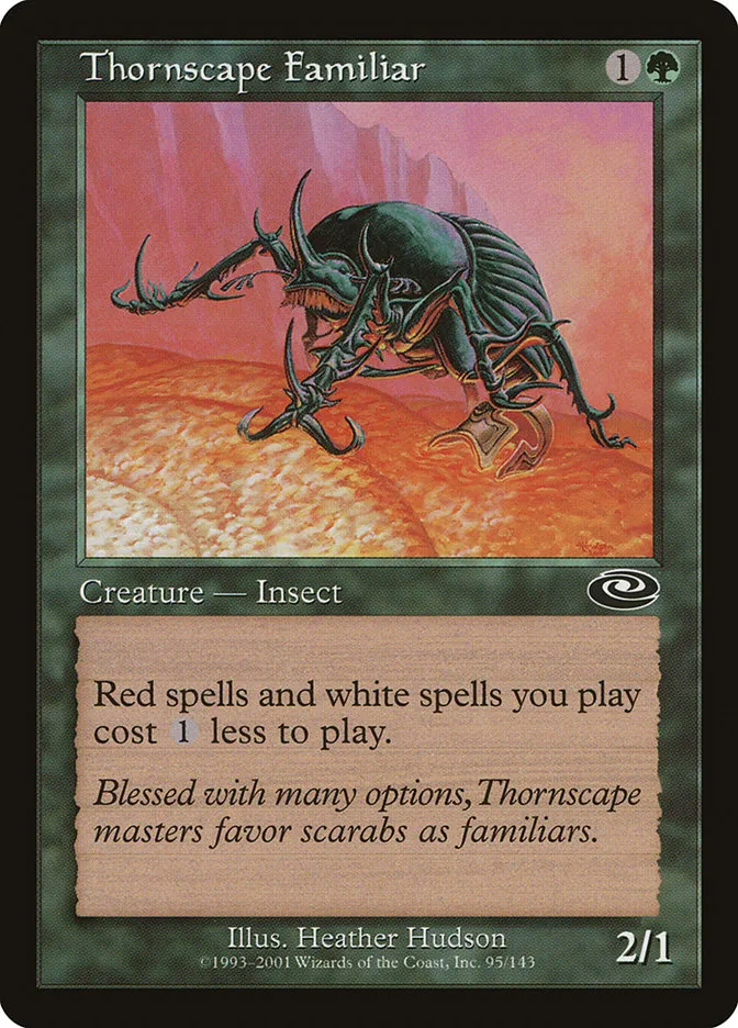 2001 Planeshift Thornscape Familiar common #95 common card image