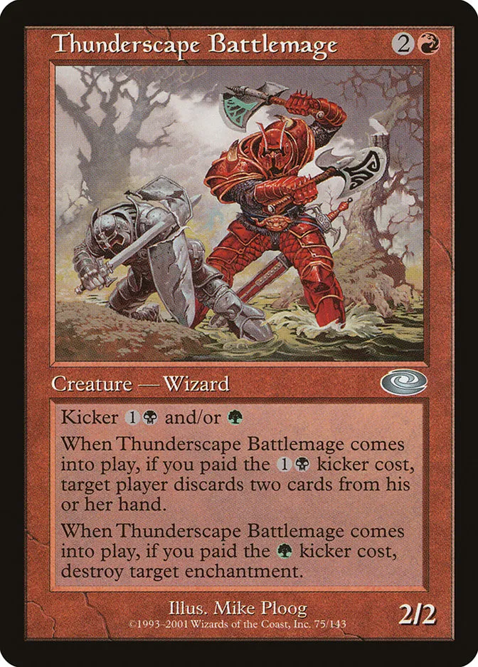 2001 Planeshift Thunderscape Battlemage uncommon #75 uncommon card image