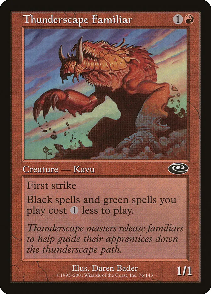 2001 Planeshift Thunderscape Familiar common #76 common card image