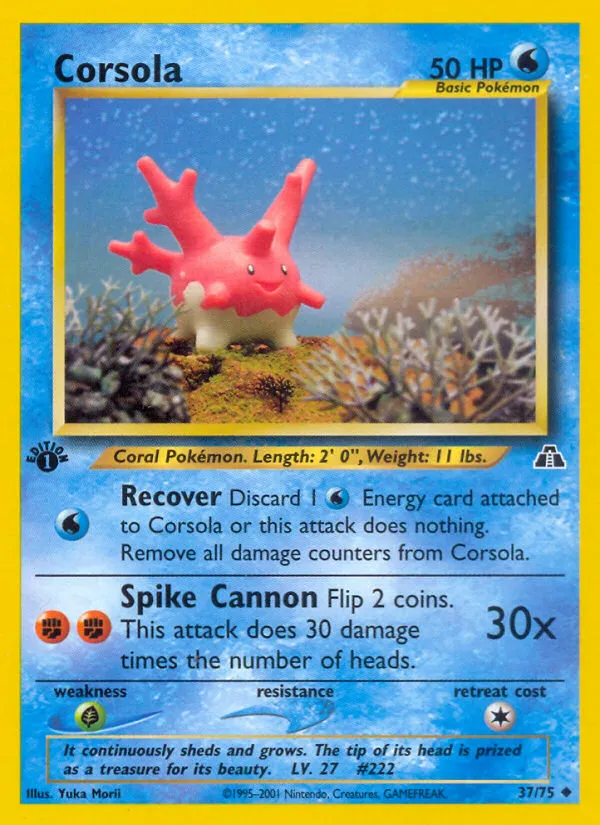 2001 Neo Discovery Corsola #37/75 Uncommon card image