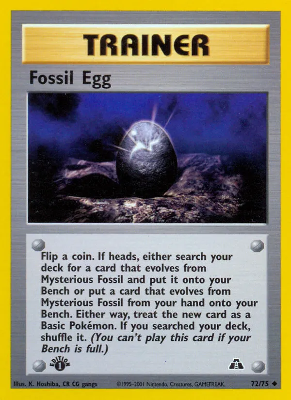 2001 Neo Discovery Fossil Egg #72/75 Uncommon card image