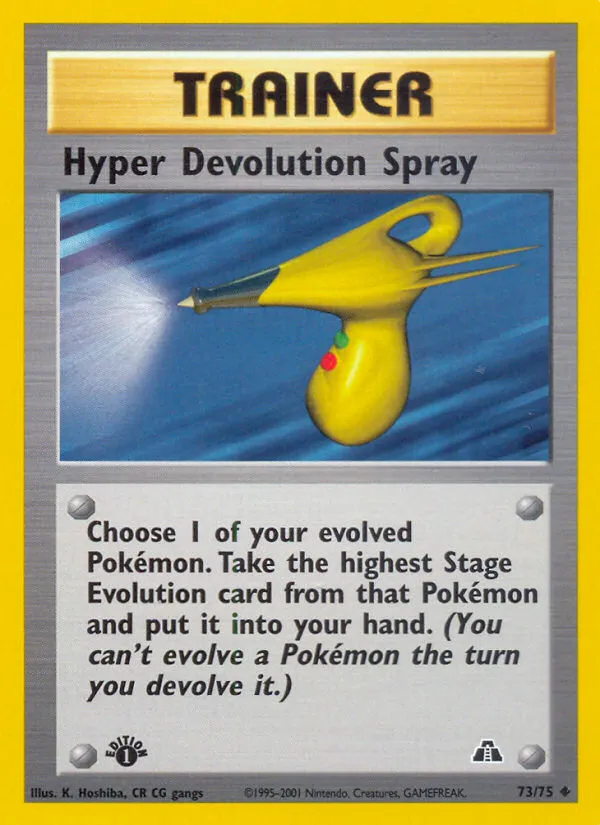 2001 Neo Discovery Hyper Devolution Spray #73/75 Uncommon card image