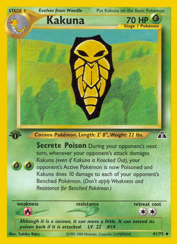 2001 Neo Discovery Kakuna #41/75 Uncommon card image