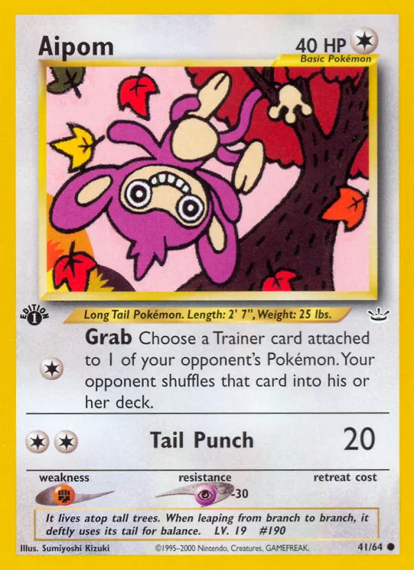 2001 Neo Revelation Aipom #41/64 Common card image