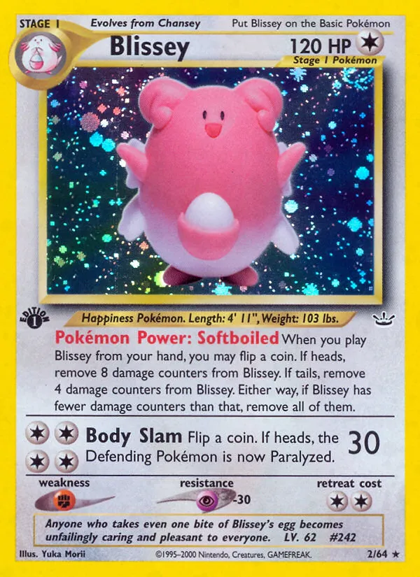 2001 Neo Revelation Blissey #02/64 Rare Holo card image