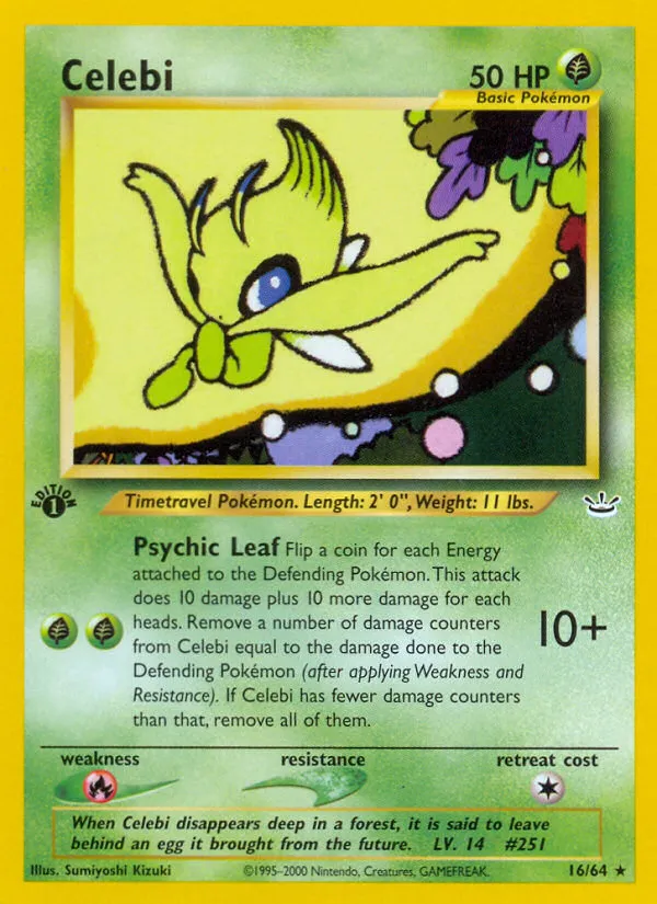 2001 Neo Revelation Celebi #03/64 Rare Holo card image