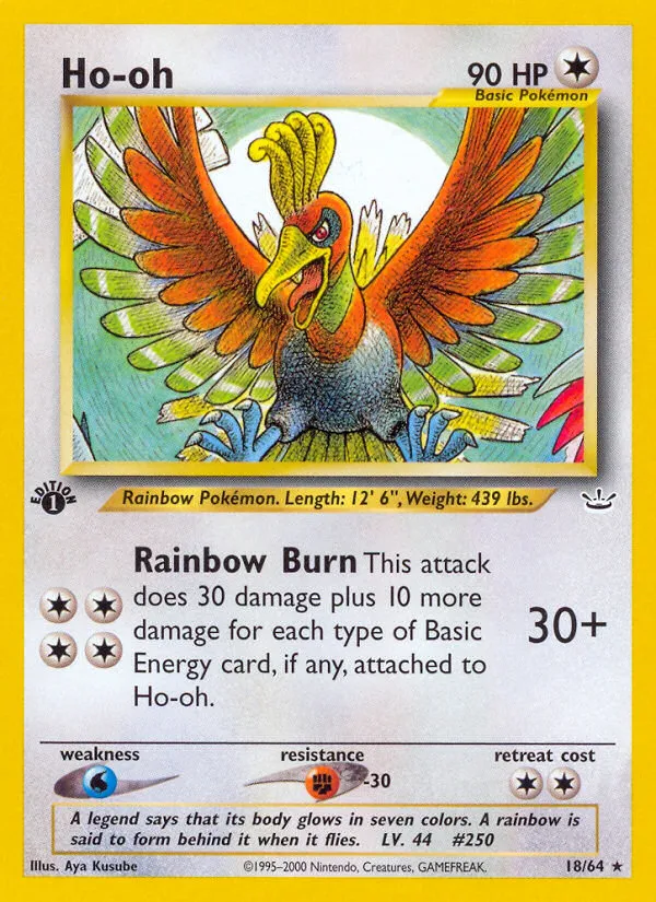 2001 Neo Revelation Ho-oh #18/64 Rare card image