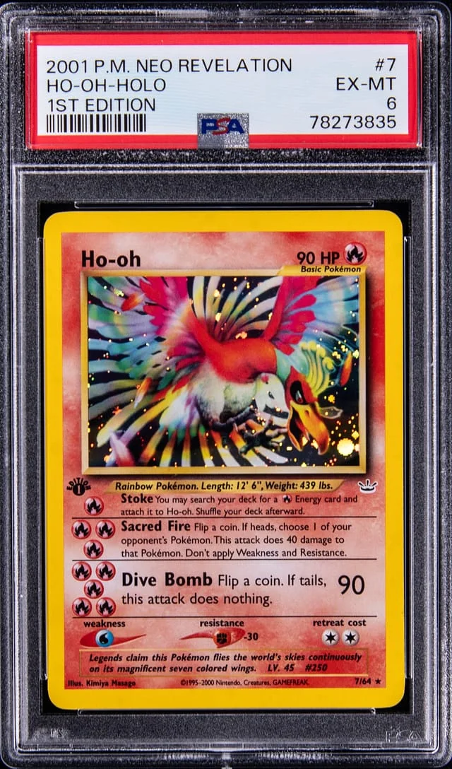 2001 Neo Revelation Ho-Oh 1st Edition Holo #7 card image