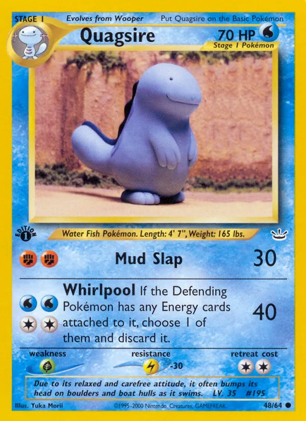 2001 Neo Revelation Quagsire #48/64 Common card image