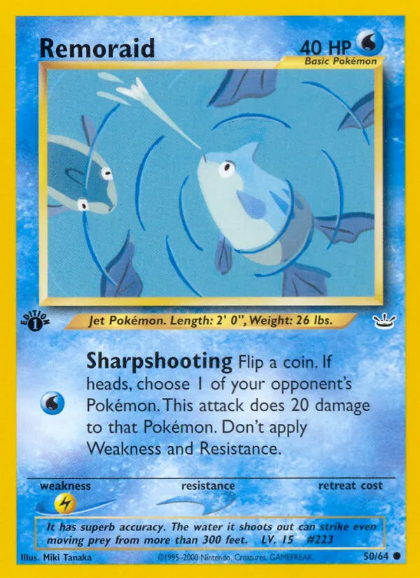 2001 Neo Revelation Remoraid #50/64 Common card image