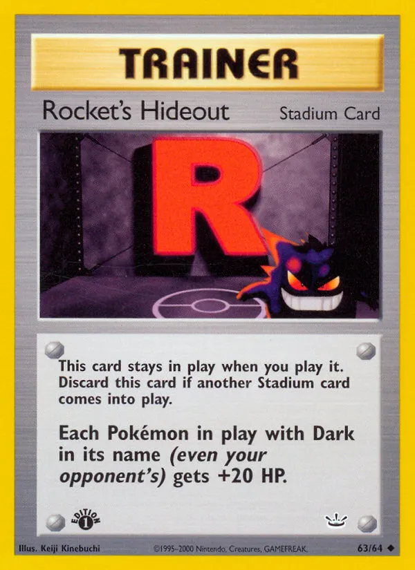 2001 Neo Revelation Rocket's Hideout #63/64 Uncommon card image