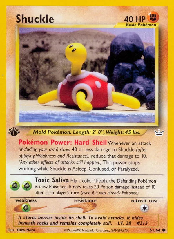 2001 Neo Revelation Shuckle Common #51/64 Common card image