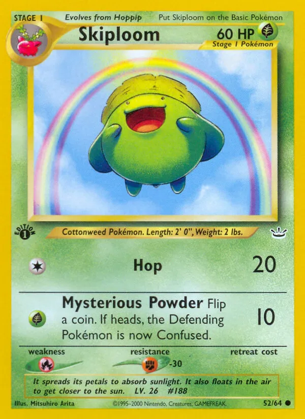 2001 Neo Revelation Skiploom Common #52/64 Common card image