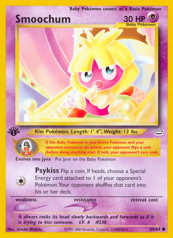 2001 Neo Revelation Smoochum #54/64 Common card image