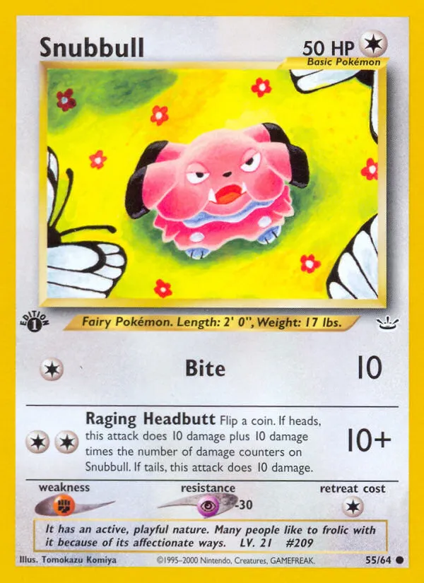 2001 Neo Revelation Snubbull #55/64 Common card image
