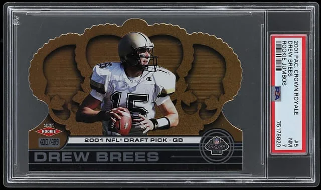 2001 Pacific Crown Royale Jumbo Drew Brees #5 card image