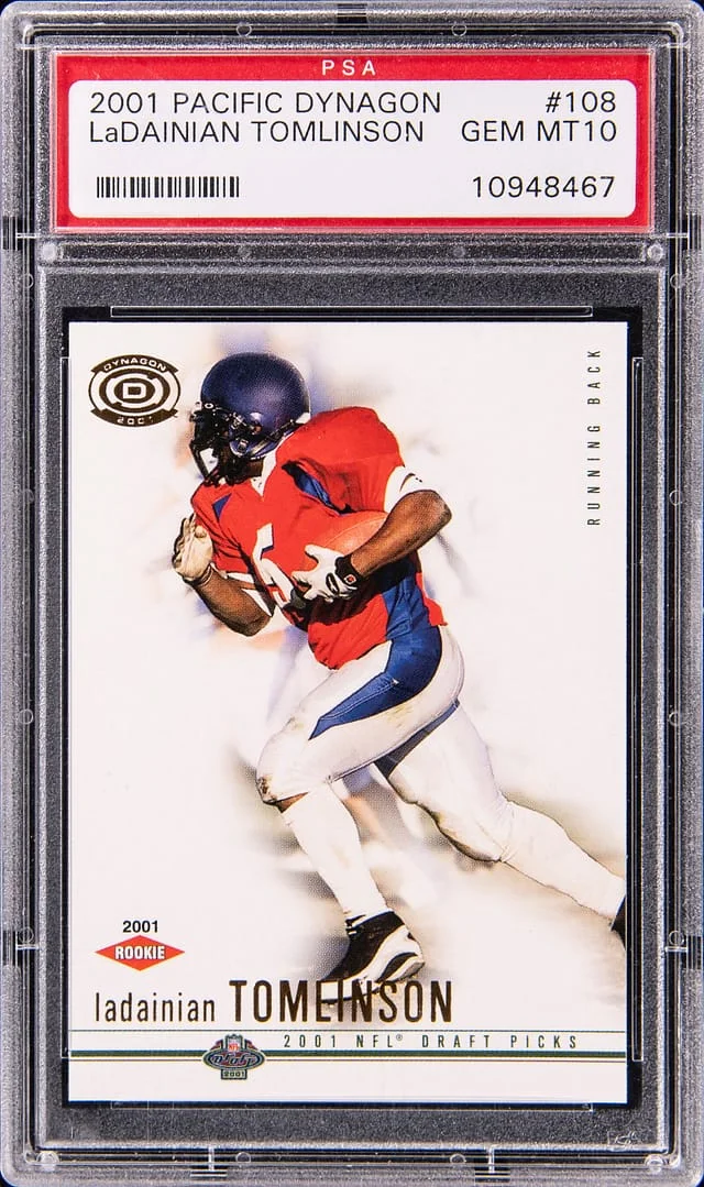 2001 Pacific Dynagon LaDainian Tomlinson #108 card image