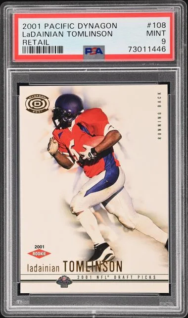2001 Pacific Dynagon Retail LaDainian Tomlinson #108 card image