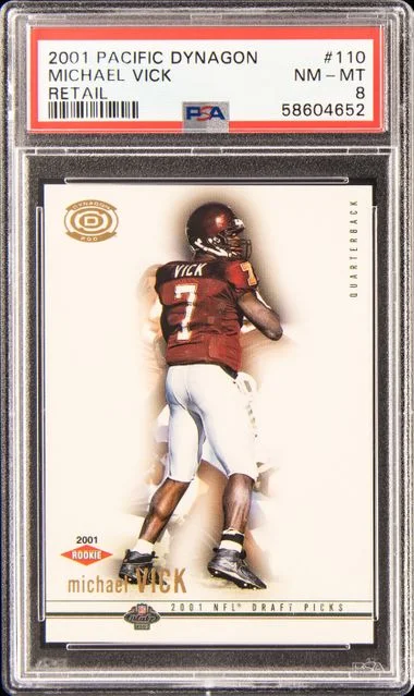 2001 Pacific Dynagon Retail Michael Vick #110 card image
