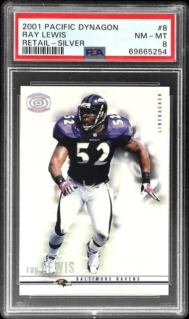 2001 Pacific Dynagon Retail Silver Ray Lewis #8 card image