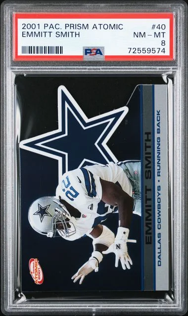 2001 Pacific Prism Atomic Emmitt Smith #40 card image