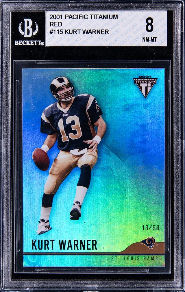2001 Pacific Titanium Red Kurt Warner #115 card image