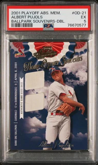 2001 Playoff Absolute Memorabilia Albert Pujols Ballpark Souvenirs Double #Od-21 card image
