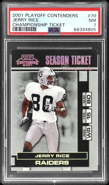 2001 Playoff Contenders Jerry Rice Championship Ticket #70 card image