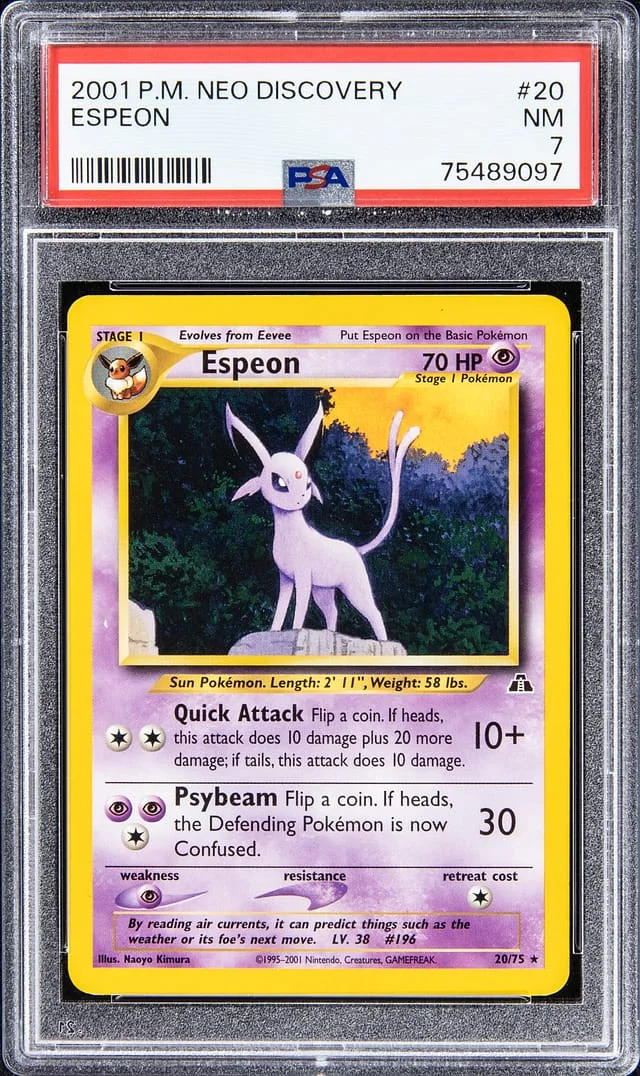 2001 P.M Neo Discovery Espeon #20 card image