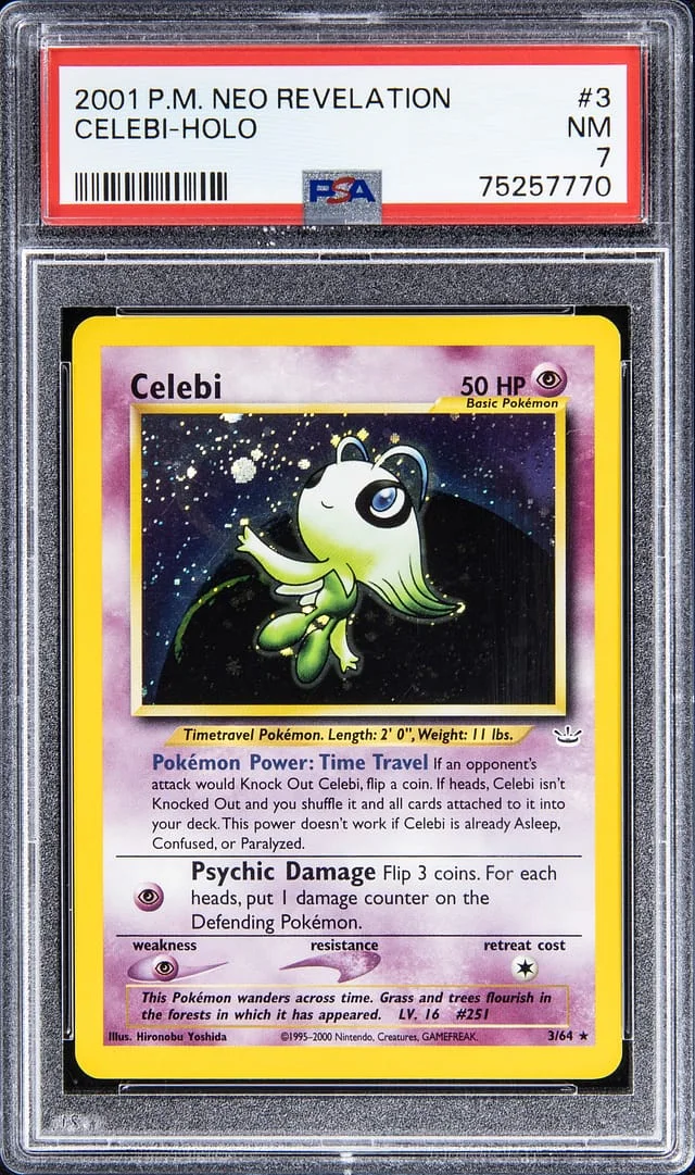 2001 P.M Neo Revelation Holo Celebi #3 card image