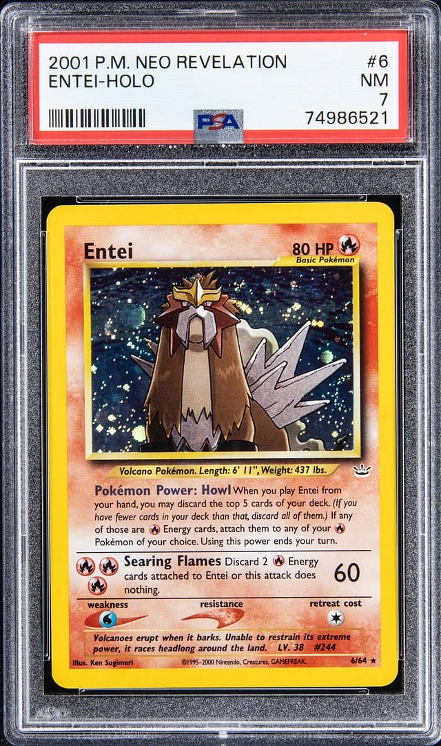2001 P.M Neo Revelation Holofoil Entei #6 card image