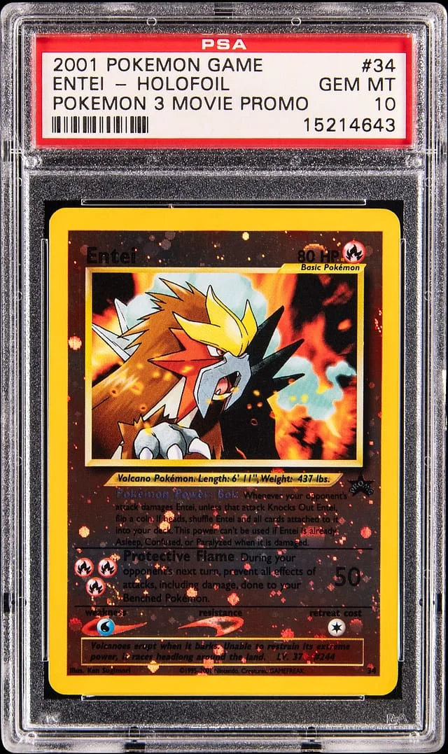2001 Pokémon 3 Movie Promo Holo Entei #34 card image