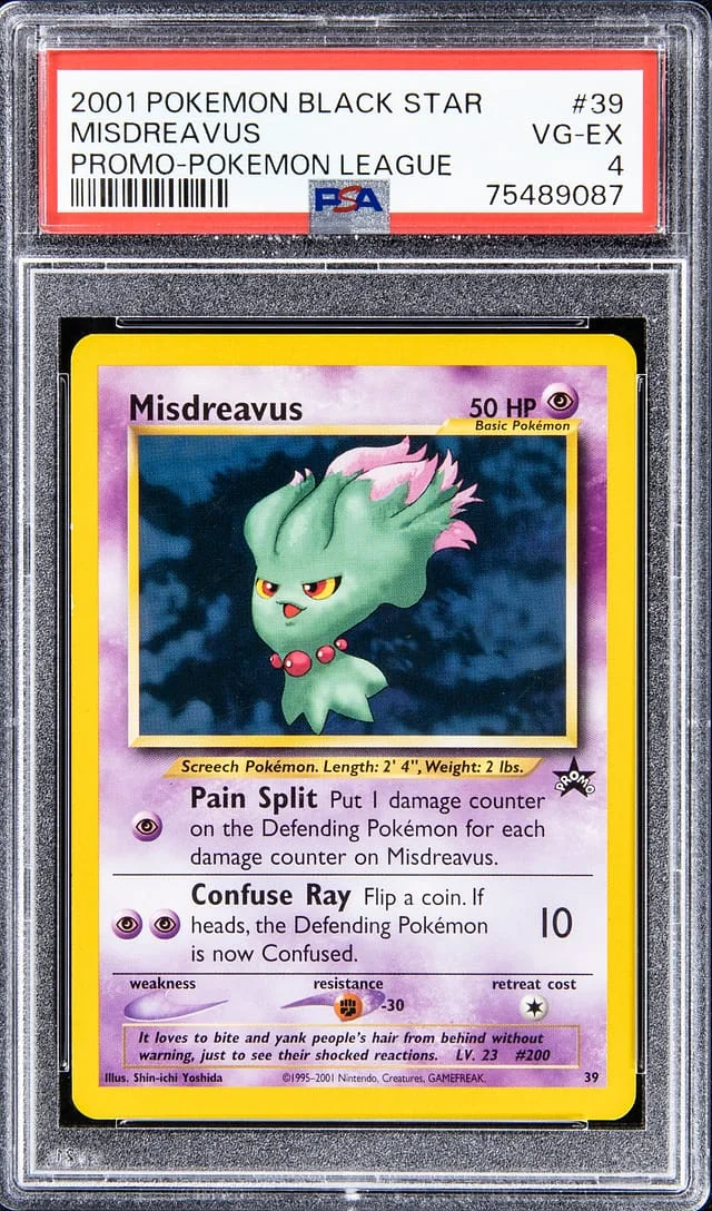 2001 Pokemon Black Star Promo - Pokemon League Misdreavus #39 card image