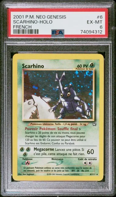 2001 Pokemon French Neo Genesis Scarhino-Holo #6 card image