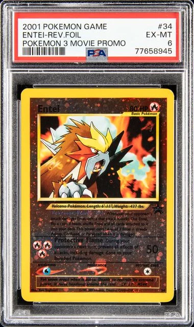 2001 Pokemon Game Movie Pokemon 3 Movie Promo Entei-Reverse #34 card image