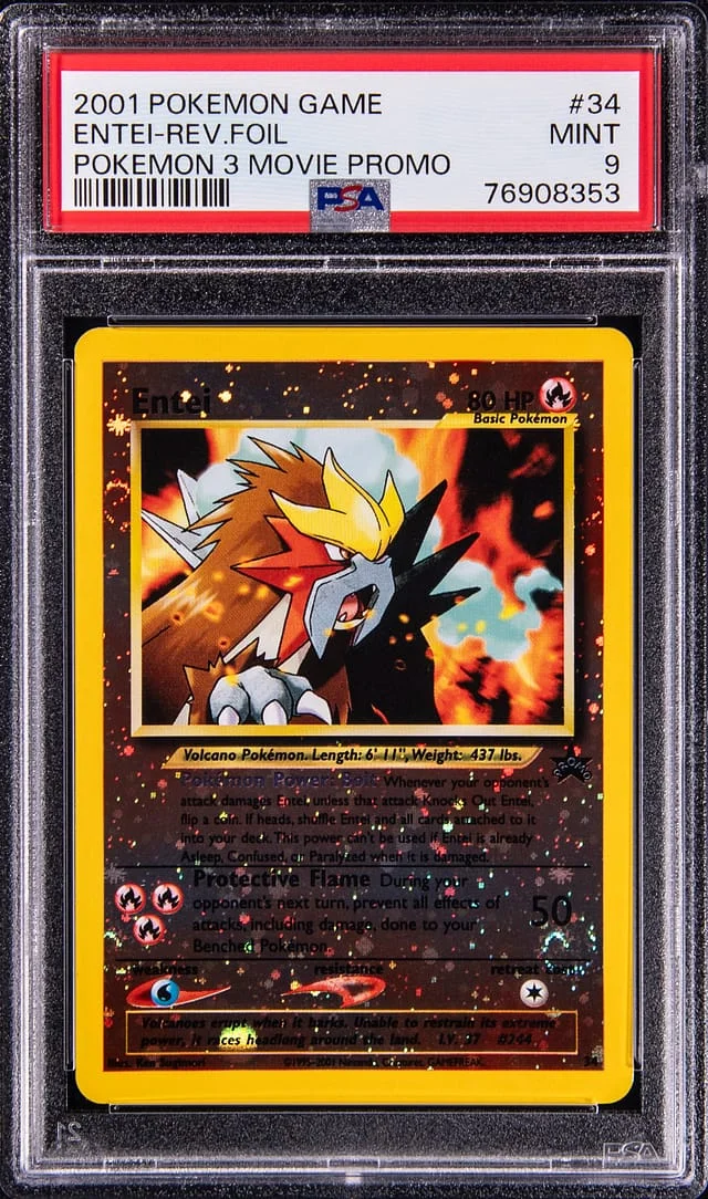 2001 Pokemon Game Pokemon 3 Movie Promo Reverse Foil Entei #34 card image