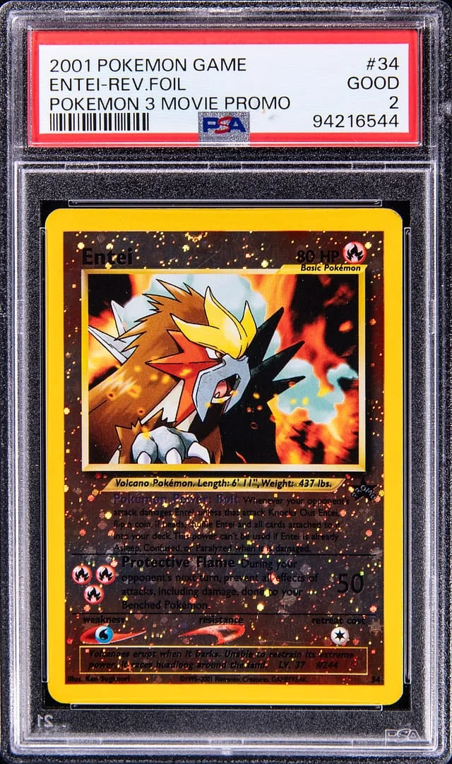 2001 Pokemon Game Pokemon 3 Movie Promo Reverse Holofoil Entei #34 card image
