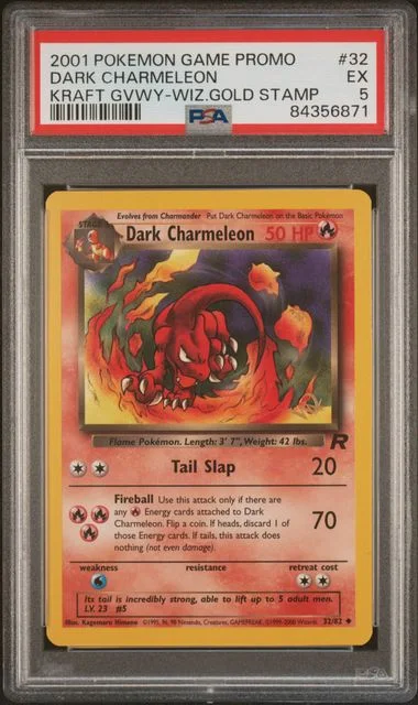 2001 Pokemon Game Promo Kraft Giveaway W/Wizards Gold Stamp Dark Charmeleon #32 card image