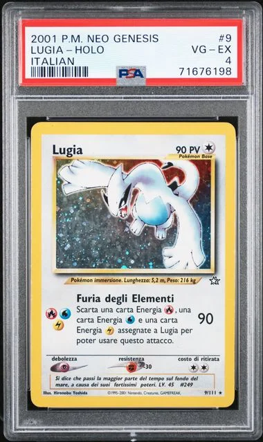 2001 Pokemon Italian Neo Genesis Lugia-Holo #9 card image