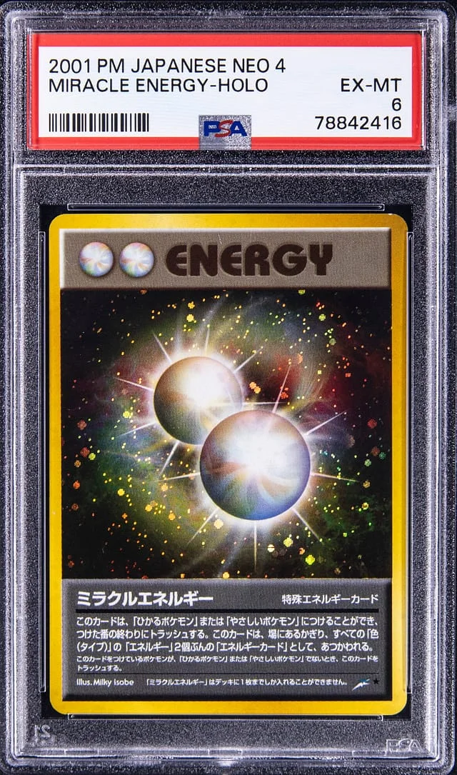 2001 Pokemon Japanese Neo Rare Holofoil Miracle Energy #4 card image