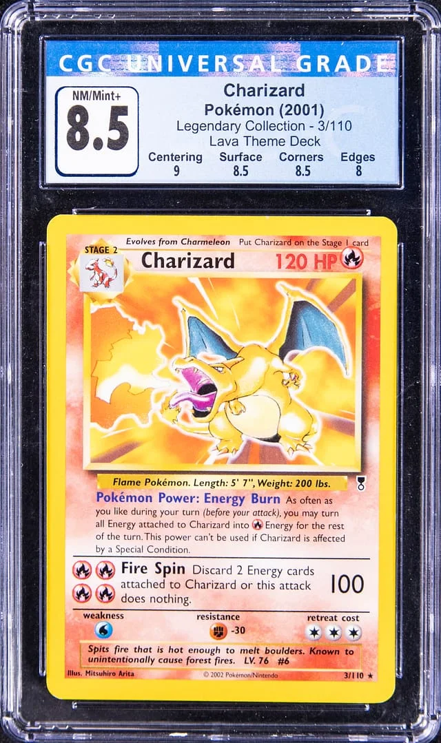 2001 Pokemon Legendary Collection Lava Theme Deck Charizard #3 card image