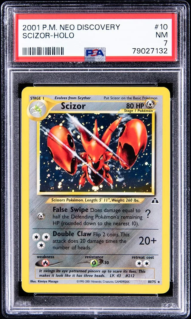 2001 Pokemon Neo Destiny Rare Holofoil Scizor #10 card image