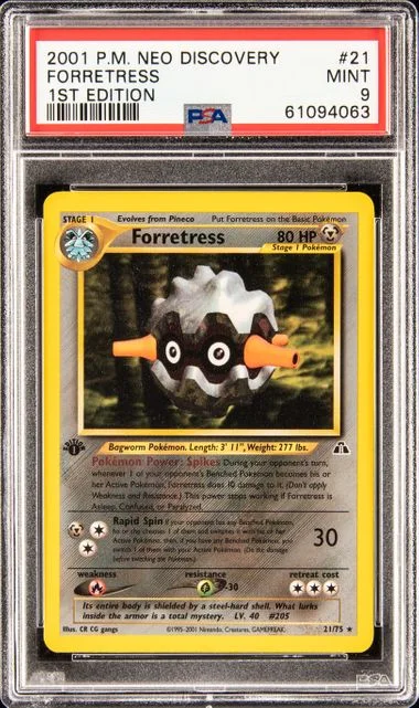 2001 Pokemon Neo Discovery 1st Edition Forretress #21 card image