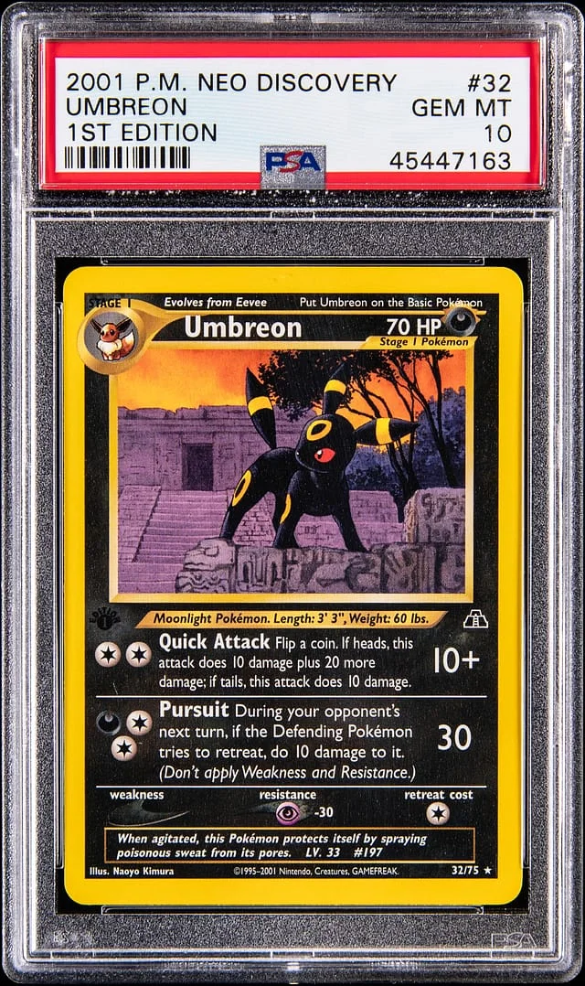 2001 Pokemon Neo Discovery 1st Edition Umbreon #32 card image